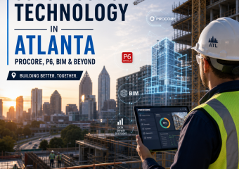Atlanta construction technology dashboard showing Procore, P6, BIM, and project management tools