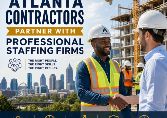 Atlanta contractors meeting with a professional staffing firm to hire skilled workers and boost productivity