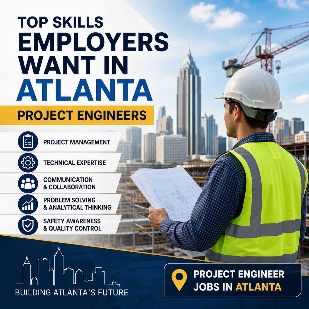 Top skills for Atlanta project engineers: project management, communication, problem solving, and safety awareness