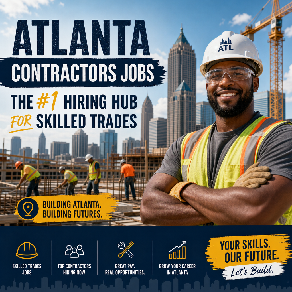 Atlanta contractors jobs hiring skilled trades workers for top pay and career growth