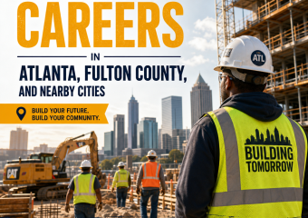 Construction workers on a job site in Atlanta, illustrating careers in construction with hands-on opportunities.