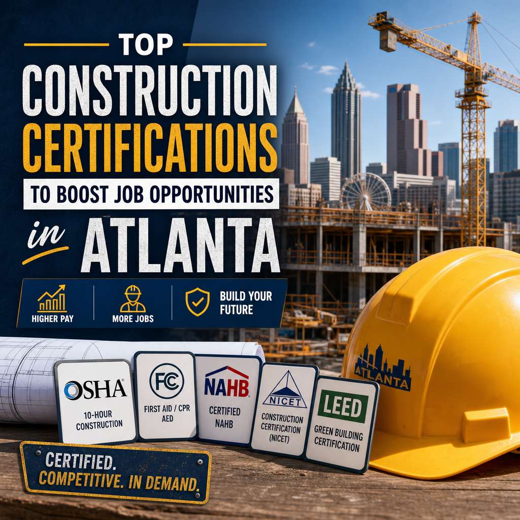 Construction certifications in Atlanta boosting construction jobs and higher pay
